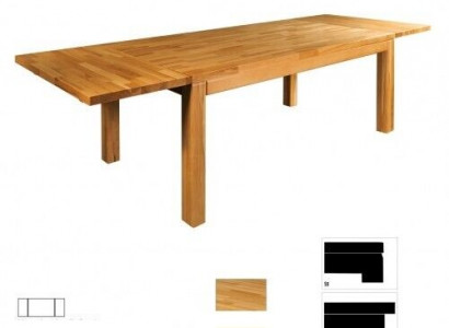 Dining table solid furniture dining room 140x90cm real wood solid wood new tables